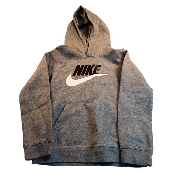 Nike Gray Pullover Hoodie - Boys Size Medium - Pre-owned - Picture 2 of 5